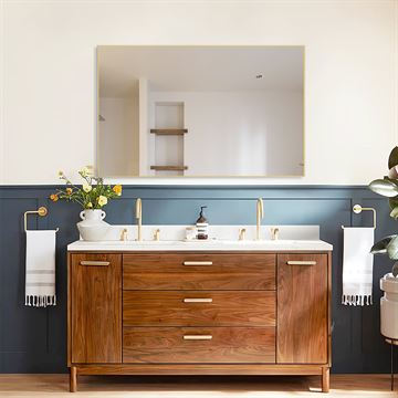 Triton Spejl - 75x120 cm - Guld